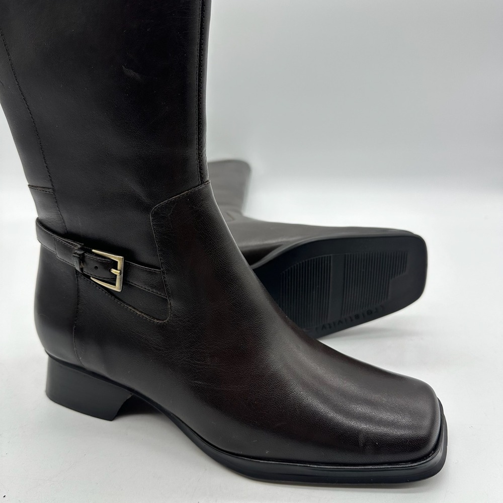 Relativity Womens Size 6.5 Nina AG-F032117-35 Dark Brown Leather Knee High Boots - Picture 2 of 15